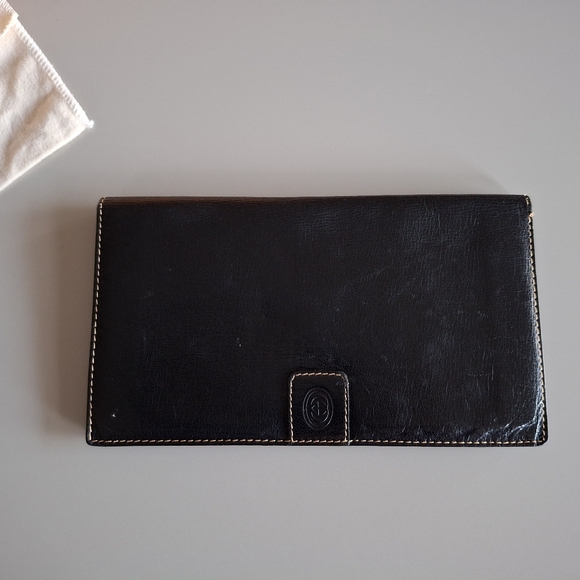Gucci Black Leather Vintage Men's Wallet - Picture 1 of 16